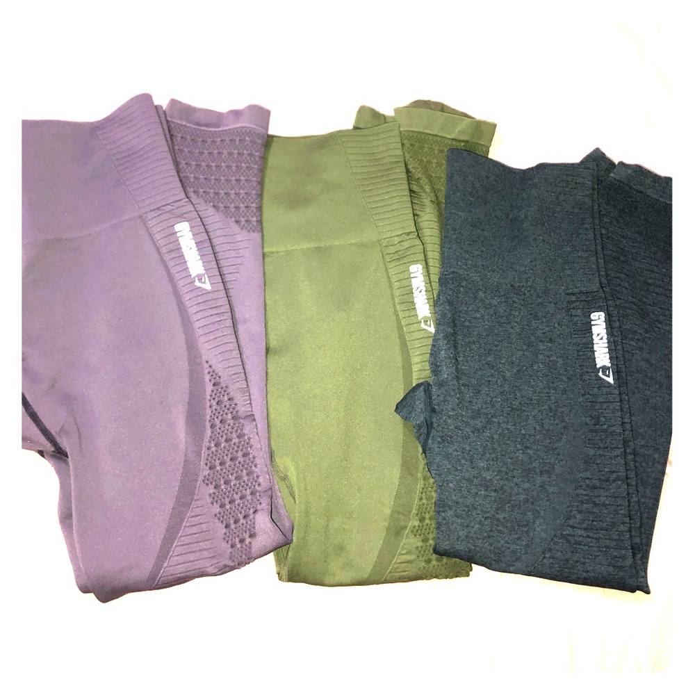 3 LARGE Energy seamless gymshark leggings